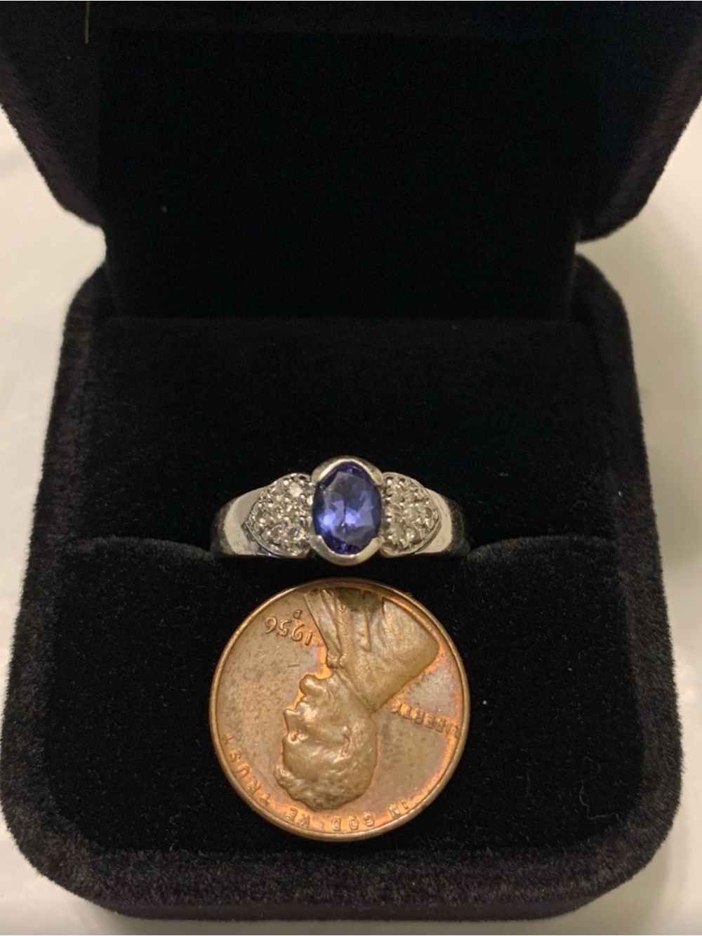 Levian Solid 14K white gold tanzanite and Diamond Accent women’s ring sz 6.25 - Picture 6 of 10